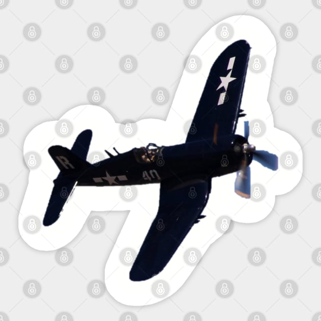 Vought F4U-7 Corsair no background Sticker by acefox1